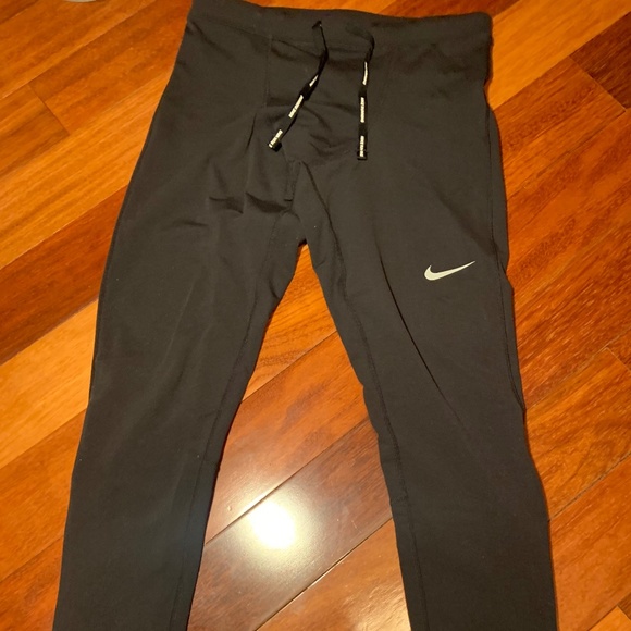 Nike Mens Repel Challenger Running Tights Mens Black Running Pants - Picture 1 of 14